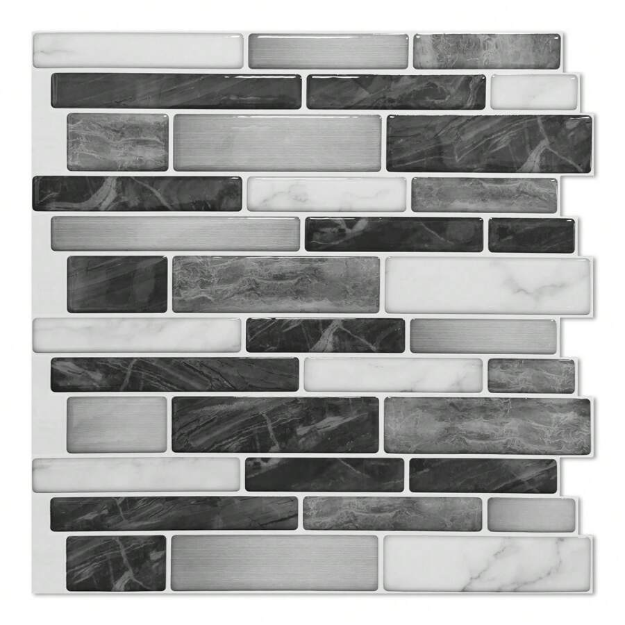 Art3d 10pcs 12''X12'' Peel And Stick Backsplash Tile,Easy DIY,Self Adhesive Wall Tiles For Home Decor,Kitchen,Marbel Design
