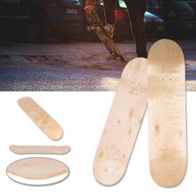 8inch 8-Layer Maple Blank Double Concave Skateboards Natural Skate Deck Board - Variant1 - View 1