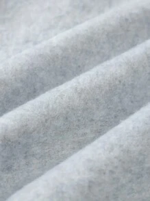 青少年女孩休闲花卉灰色印花保暖衬里套头连帽运动衫秋季 - 淺灰色 - 查看 5