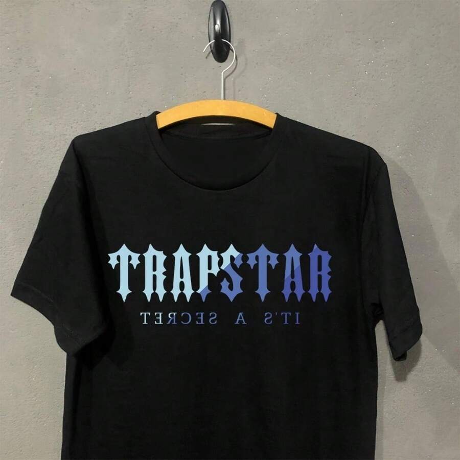 Trapstar Unisex T-Shirt 100% Cotton Streetwear New Release Shipping Various Colors!! PLUS SIZE - Negro - Ver 1
