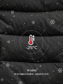 MIEGOFCE Zip Pocket Drawstring Hooded Padded Coat - Black - View 8