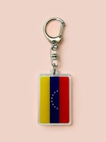 1/6 piezas Llaveros de acrílico con banderas nacionales, llaveros casuales con banderas de países de América Central como El Salvador, Guatemala, República Dominicana, Honduras, recuerdos para fans, accesorios para mochila, coche, bolso, escuela, accesorios góticos y Y2K, ideas de regalo para el Día del Maestro, Navidad, con soporte para tarjeta de identificación - Multicolor - Ver 10