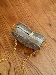 Women's Small Crossbody Bag Mini Bag Party Heart Love Glitter - Vàng - Xem 5