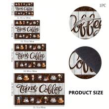 1 pieza Decoración del hogar, Alfombra absorbente de drenaje para máquina de café, Almohadilla de secado de vajilla de mostrador, Alfombrilla de lugar de cocina de diatomita, Alfombrilla de secado de platos con impresión de café, Alfombrilla de drenaje lavable antideslizante, Adecuada para la cocina y la cafetería