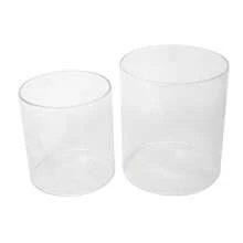 Set Of 2 Lantern Columns, Industrial Design Decorative Garden Columns, Indoor & Outdoor Lanterns With Included Candles, Oriental Style, Sizes 37 1/2 & 29 1/2 In - Black - View 4