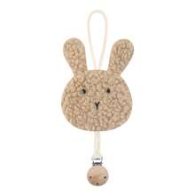 1pc Soft Plush & Beechwood 3-Hole Pacifier Clip Chain For Baby, Suitable For Daily Use In Winter, Animal Shaped Pacifier Holder