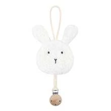 1pc Soft Plush & Beechwood 3-Hole Pacifier Clip Chain For Baby, Suitable For Daily Use In Winter, Animal Shaped Pacifier Holder