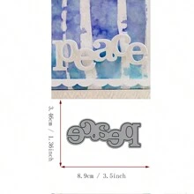 Corte de Metal DIY para Álbum de Recortes de Natal, Halloween, Aniversário, Decoração de Cartão 3D com Texto de Saudações 2024 Novo