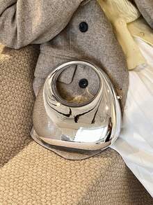 全新时尚链条斜挎女包糖果色亚克力晚宴包 - 銀色 - 查看 4