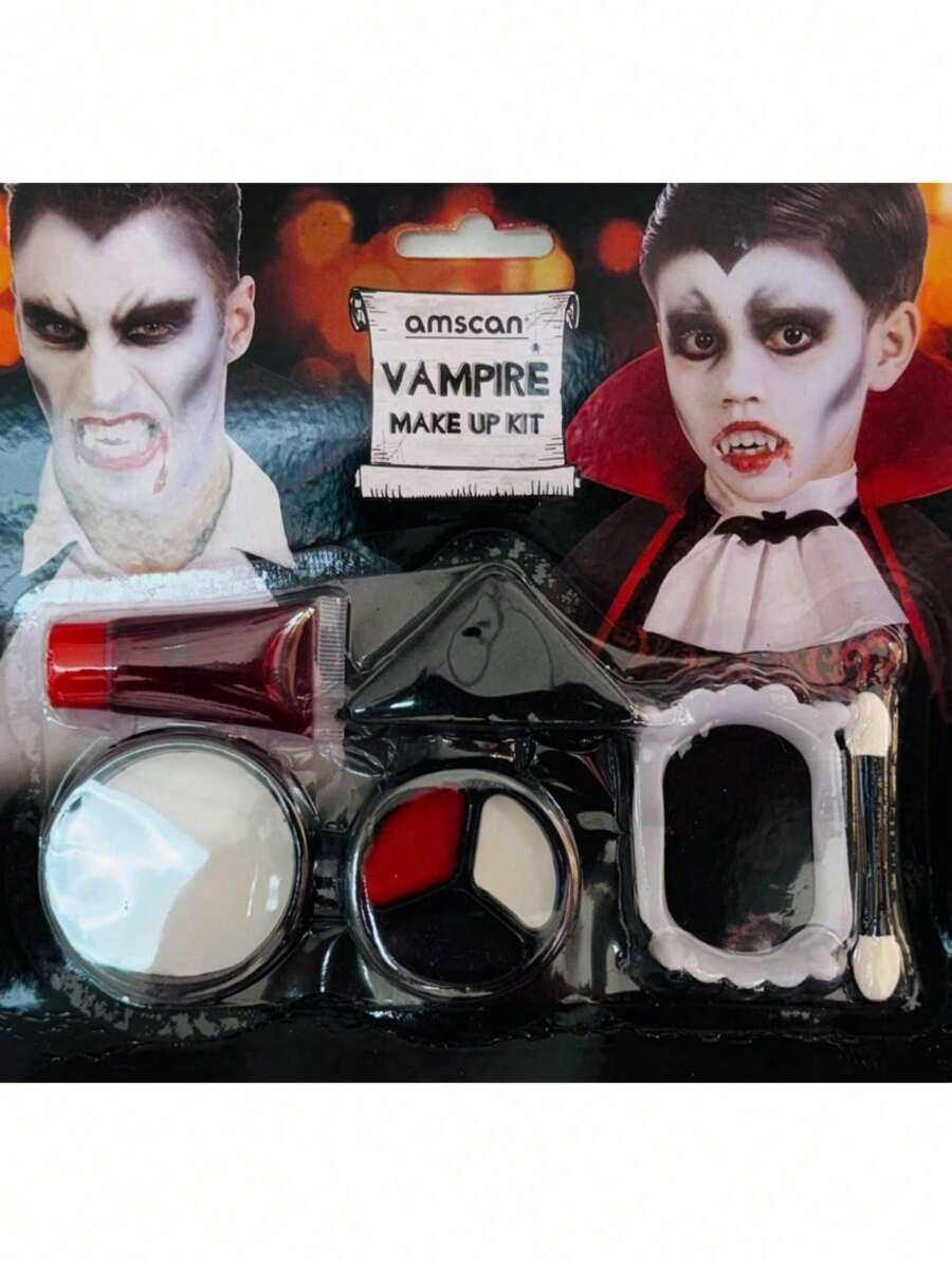 Halloween Makeup Kit 5 Pieces Vampire Costume Halloween Party Vampire Dentures Halloween - 彩色 - 查看 1