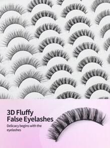 MAGEFY 40/80 Pairs Mixed Pack Natural Crossover False Eyelashes,Handmade Lengthened Thick Curly Eyelashes Fluffy Slim Use Manga Eyelashes,Travel Essentials,Elongated Eye Tail Artificial Mink Makeup Tools Hot Sellers,Lengthen Volumize Beauty Makeup - 黑色 - 查看 8
