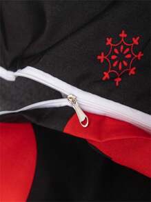 KUUP-ZHIZAO 3pcs Holiday Bedding Set: 100% Polyester 80gsm Heart Pattern Duvet Cover And Pillowcases (1 Duvet Cover + 2 Pillowcases)