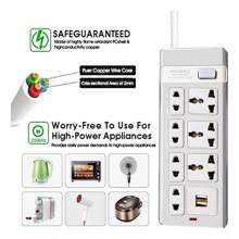 Multi-Contact Power Strip 3 Sockets And 3 USB Output Extension 2m - US A Type Plug(110-127V) - View 2
