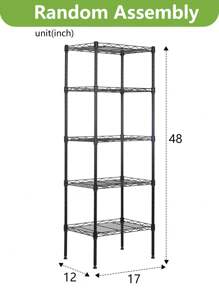 Shelf Metal Shelf Wire Shelving Adjustable Shelf Storage Solution Steel Wire Rack NSF Certified - Black - View 6