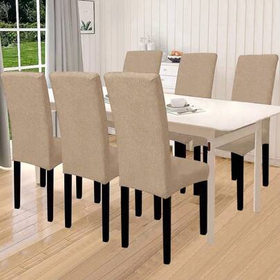 6 Fundas Elásticas para sillas de comedor, Impermeables , Protege y brinda un nuevo estilo a tus sillas.