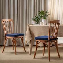 Chair Cushion With Ties For Dining Chairs, Non Slip Kitchen Chair Pad And Dining Seat Cushion With Machine Washable Cover, Navy,16"X16"X2" - Navy Blue - View 10