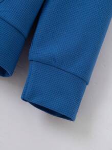 2pcs/Set: 1pc Baseball Collar Solid Color Long Sleeve Cardigan Jacket + 1pc Long Pants
