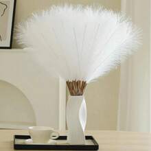 6 pièces Roseaux de quenouille artificiels pour décoration, fleurs en plumes en plastique fausses pour la décoration de la maison et du mariage. Convient pour le bureau, l'étude, le salon, les accessoires photo, la Saint-Valentin, les cadeaux d'anniversaire et de remise des diplômes, la décoration d'automne, la décoration de la maison en automne, la décoration de rentrée scolaire, les fournitures scolaires, les plantes artificielles