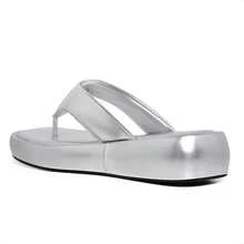 Comfortable Flatform Clog Flip Flop Sandal Papete - Bạc - Xem 4