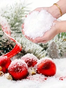 1包人造雪粉，仿真雪花，拍照道具，场景装饰，节日装饰，房间装饰，家居装饰，办公室装饰，主题派对装饰，圣诞装饰，圣诞家居装饰，圣诞礼物，圣诞装饰 - 人造雪粉 - 查看 4