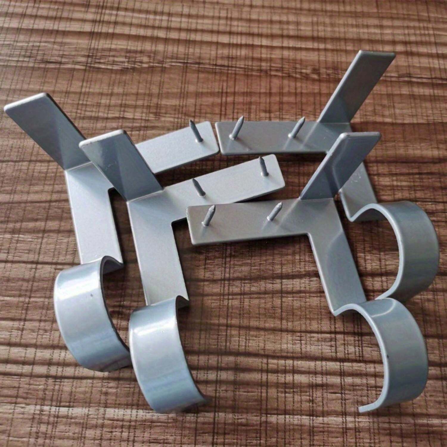 2/4 Curtain Rod Brackets Without Drilling, Adjustable Metal Heavy Duty