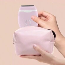 1 Máy cạo râu điện mới, Máy cạo râu bikini cho phụ nữ, Thiết bị triệt lông nách, vùng kín & triệt lông toàn thân - Hồng - Xem 9