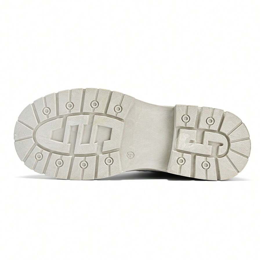 Men's Boots, MidTop Casual Leather Shoes, British Style HighTop Work