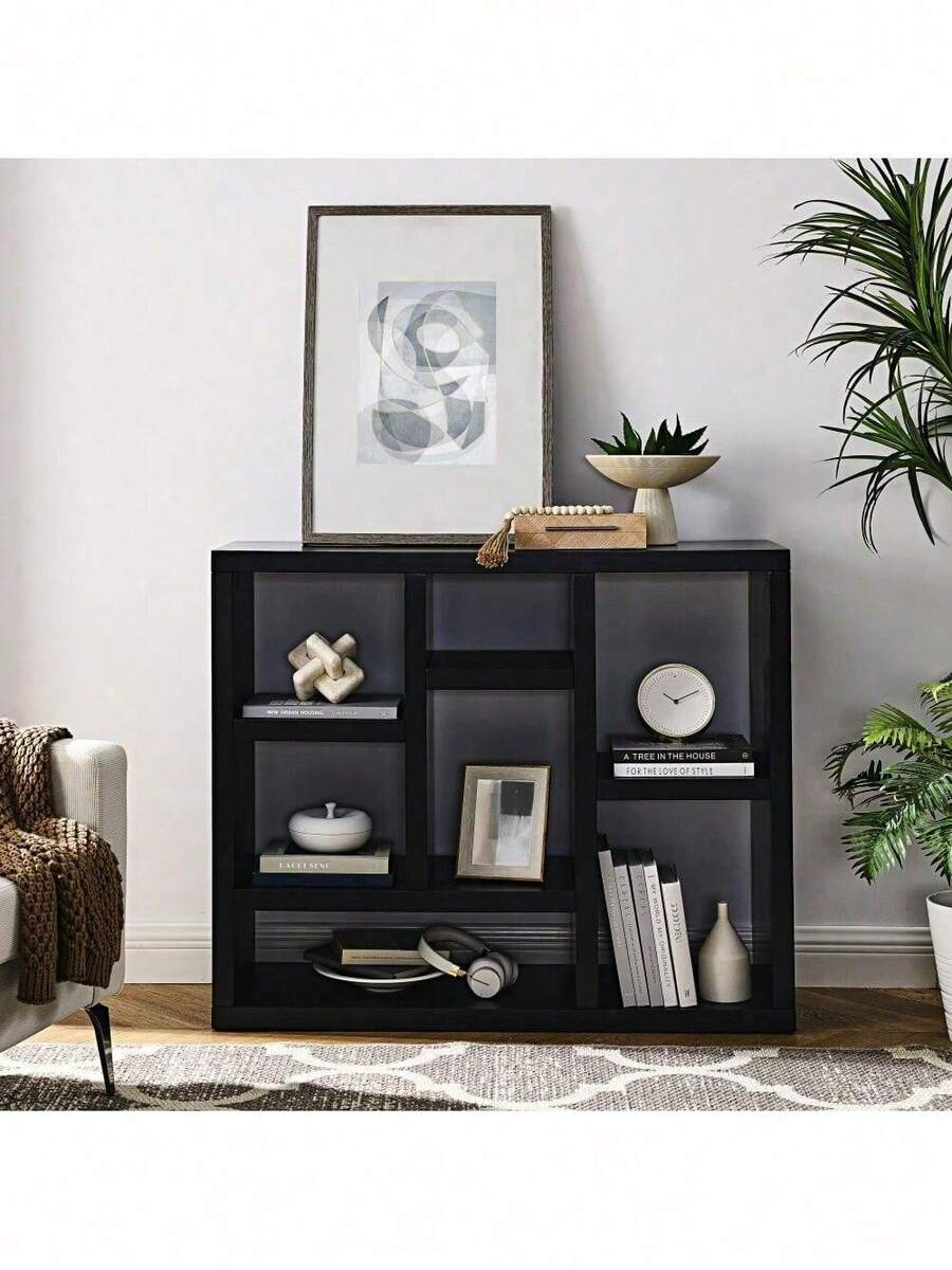 Open Wooden Open Shelf Bookcase, Freestanding Display Storage