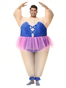 Carnival Hot Selling Ballet Inflatable Costume With Battery Box + Air Blower, Stage Performance Sumo Costume Props Cosplay Cartoon Walkable Ballet Inflatable Costume (Without Battery) - Multicolor - View 2