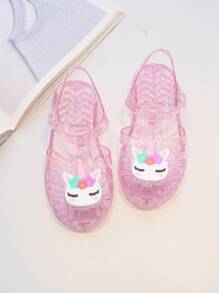 Cute Children Flat Sandals, Fashion Girl Summer Jelly Shoes, Cartoon Princess Shoes