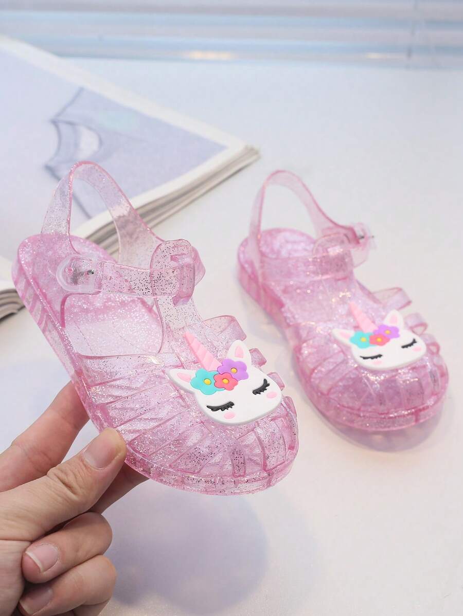 Cute Children Flat Sandals, Fashion Girl Summer Jelly Shoes, Cartoon Princess Shoes