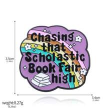 rongji jewelry Auf der Suche nach diesem Scholastic Book Fair Hochlack-Anstecknadeln Brosche farbiges Metall Abzeichen Broschen Kleidung Rucksack Revers Hut Accessoires für Frauen Schmuck