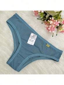 Kit Of Microfiber Ribbed Wide Bias Basic Everyday Thong Panties Fernanda - Nhiều màu - Xem 4