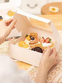 带窗口的圣诞纸杯蛋糕盒，透明 2/4/6/12 件包装，用于糕点、甜点、蛋挞、松饼烘焙圣诞礼物圣诞快乐平安夜圣诞派对 - 彩色 - 查看 4