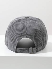 1pc Solid Color Minimalist Corduroy Baseball Cap, Suitable For Daily Wear And Winter