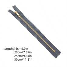 10pcs #3 Closed-End Metal Zippers, Smooth Y-Teeth Design, Suitable For Handmade Bags, Pockets, Garments DIY, Various Colors & Sizes Available