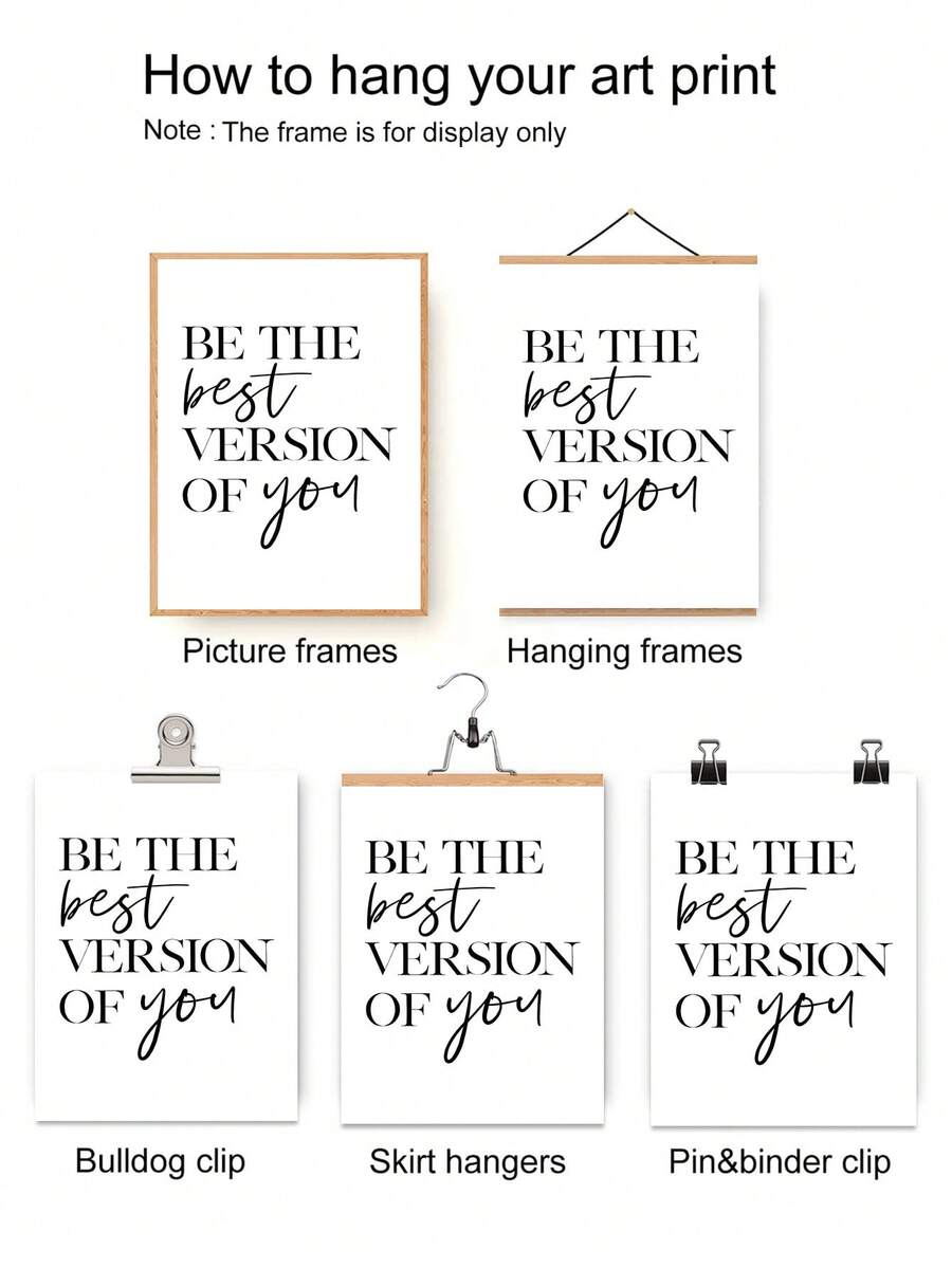1PC Be The Best Version Of You, Home Decor, Inspirational Quotes