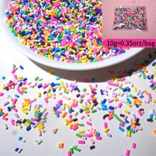 10g/0.35oz Bolsa de Glitter de arcilla polimérica de resina, rociador corto pequeño para manualidades DIY, decoración de estuches de teléfono, elaboración de joyas, mezcla de slime, chispas pastel, rellenos de medias, slume - Multicolor - Ver 15