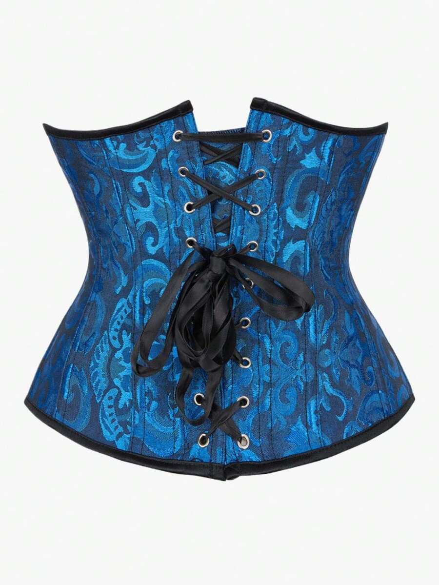 Women Overbust Corset Shapewear, European Retro Waist Trainer Bustier For Wedding Dress