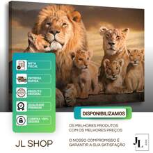 Decorative Picture Family Room Lion Canvas Canvas Vivid Colors Realistic - 彩色 - 查看 7