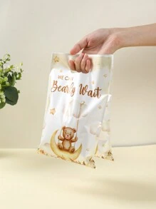 10/25pcs Brown Bear Gift Bags Candy Bags Handheld Gift Bags, Brown Bear Design Sweet Bags Gift Bags For Birthday Party Babe Shower Party Decorations, Gender Reveal Party Decoration Supplies, Multi Purpose Gift Packaging Supplies,Brown Bear Decoration Small Gift Packaging Bags,Baby Shower Decor,Kitchen Packaging Bags,Home Decor,Birthday Decor,Birthday Gift,New Year Decor - Teddy Bear - View 5