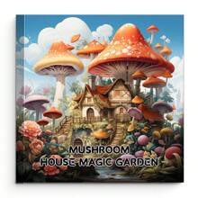 Purple Mushroom House Coloring Book - 1pc 25 Unique Pages, Upgraded Thick Paper, Decompressing Coloring Book, Improves Creativity And Concentration, Ideal For Halloween And Christmas Gifts Back To School