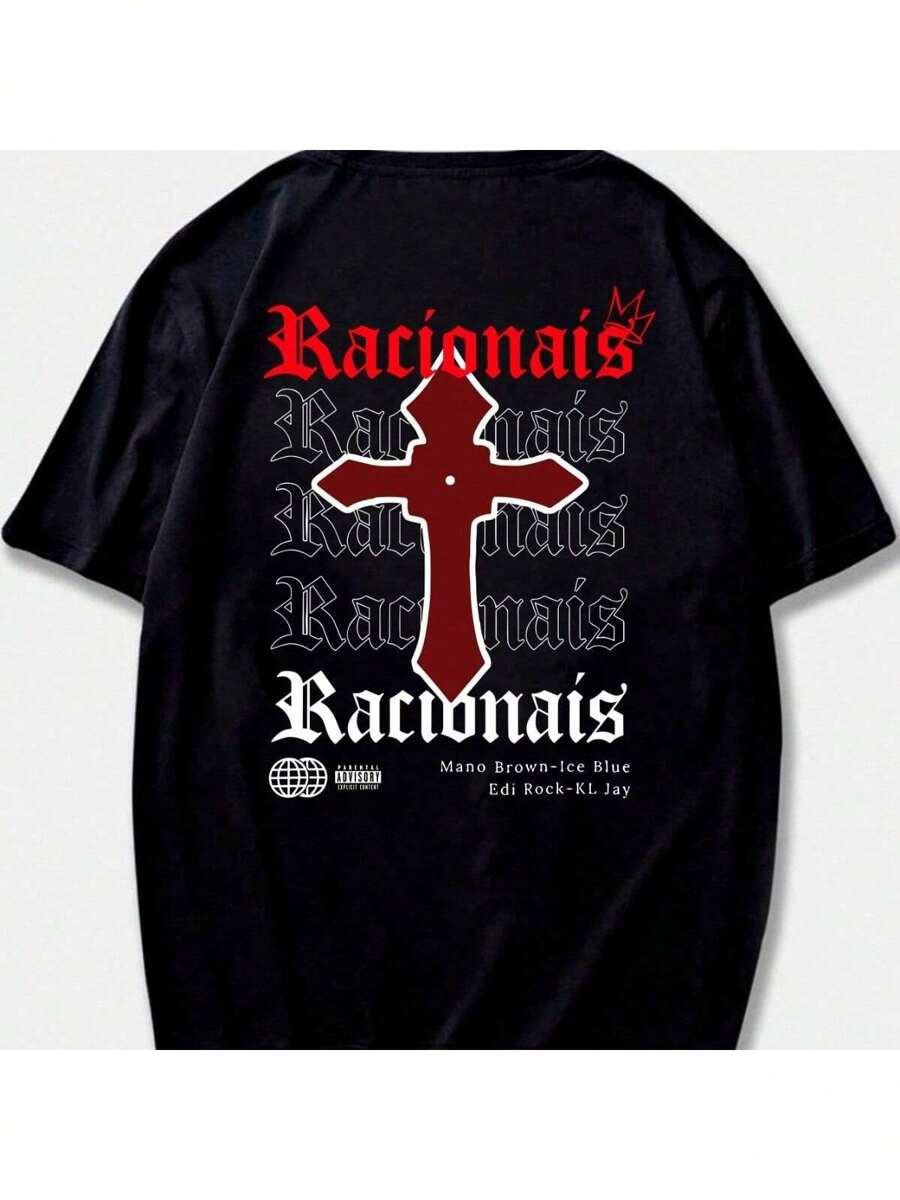 Racionais Cruz T-Shirt Unisex Shirt 100% Cotton - màu đen - Xem 1