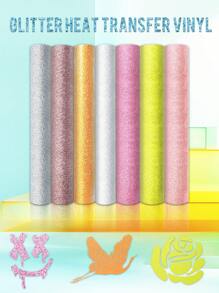 12pcs/Set Multi-Color Series Glitter Vinyl Lettering Film, 10inch X 12inch Laser DIY Pattern Heat Transfer Printing Apparel Accessory