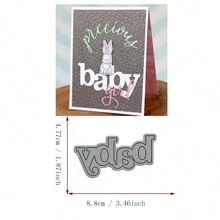 Corte de Metal DIY para Álbum de Recortes de Natal, Halloween, Aniversário, Decoração de Cartão 3D com Texto de Saudações 2024 Novo