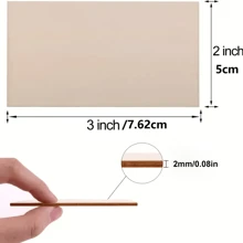 20/50pcs 5x7.6cm 2x3inch Wood Chips Rectangular Blank Pointed Corner Wood Chips For DIY Art Craft Projects