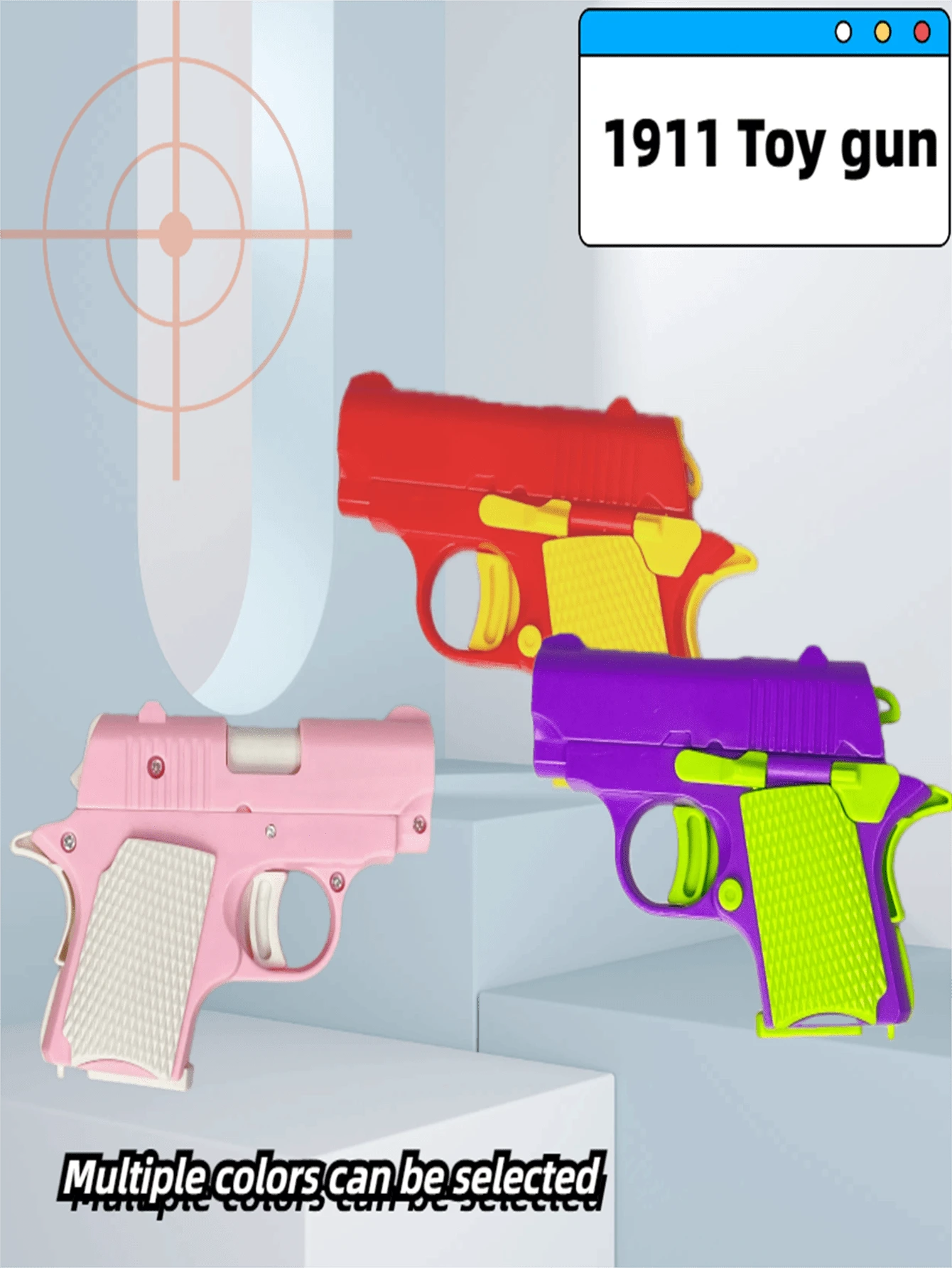 1pc Autoreturn Toy Gun, Stress Relief Automatic Retractable Toy Gun