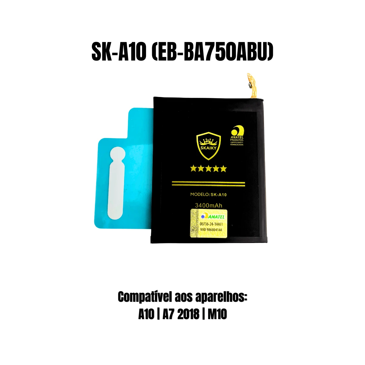 Lithium Battery For Android Smartphone Model Sansung A10 Approved Anatel 1 Year Warranty - Samsung A10 - Xem 1
