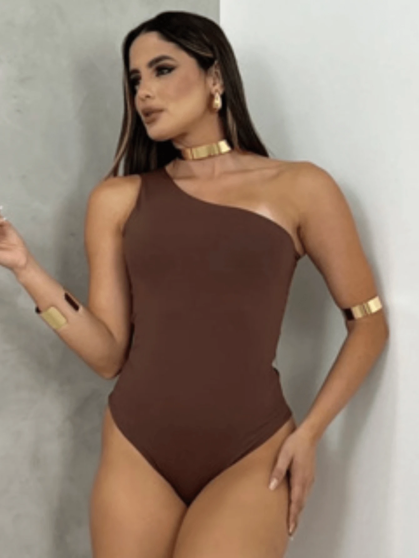 ThaiSanches Women's Suplex Mula Limp Bodysuit - 鏽棕色 - 查看 1