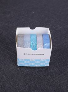 5卷/盒玫瑰紅手帳膠帶、閃閃發光金洋蔥文具和學生配件手帳材料 Diy 裝飾和遮蔽膠帶 - 玫紅色 - 查看 11
